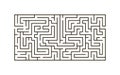 Intricate labyrinth, bending rectangle puzzle. Finding way through maze, testing their navigation skills and problem