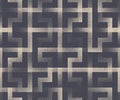 Intricate Labyrinth Linear Seamless Pattern Vector Geometric Abstract Background