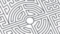 Intricate Labyrinth Maze Pattern: Complex Geometric Design, vector design Generative AI Royalty Free Stock Photo