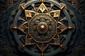 Intricate mandala design featuring star patterns