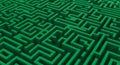 Intricate maze design featuring interconnected pathways with sharp angles and