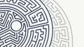 Intricate Maze Pattern Abstract Vector Design, vector design Generative AI Royalty Free Stock Photo