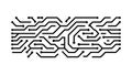 Intricate maze pattern for problem solving and puzzles, vector design Generative AI Royalty Free Stock Photo
