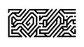 Intricate Maze Pattern, Puzzle and Problem Solving Challenge, vector design Generative AI Royalty Free Stock Photo