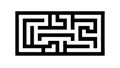 Intricate Maze Puzzle Icon, Challenge Problem Solving, Logic Strategy, vector design Generative AI Royalty Free Stock Photo