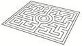 Intricate maze puzzle presenting a challenging path, symbolizing problem-solving and logic, vector design Generative AI Royalty Free Stock Photo