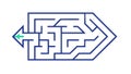 Intricate Maze Puzzle, Problem Solving Challenge, vector design Generative AI Royalty Free Stock Photo