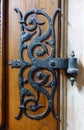Close-up Decorative Medieval Door Hinge
