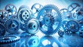 Intricate meshing of steel gears a complex system of interlocking components representing precision engineering and industrial Royalty Free Stock Photo