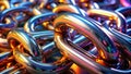 Intricate Metal Chain Link Interlocking A Stunning 3D Macro Render of Precision Engineering Royalty Free Stock Photo