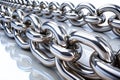 Intricate Metal Chain Wave Pattern A 3D Render Showcase of Diverse Sizes and Textures Isolated Against a Clean Royalty Free Stock Photo