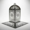 Intricate metal lantern casting shadows Royalty Free Stock Photo