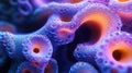 Intricate microscopic organic patterns explored through vibrant abstract close up for creative design inspiration
