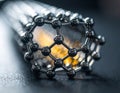 Intricate Molecular Structure of Carbon Nanotube on a Textured Surface Royalty Free Stock Photo