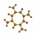 Intricate molecular structure with interconnected atoms and bonds in a complex formation Royalty Free Stock Photo