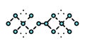 Intricate molecular structure representing complex data networks, vector design Generative AI Royalty Free Stock Photo