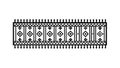 Intricate Monochrome Geometric Pattern Border Element for Textiles, vector design Generative AI Royalty Free Stock Photo
