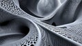 Intricate monochrome pattern, closeup exploration of black and white design interplay