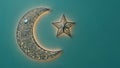 Intricate Moon and Star Design Royalty Free Stock Photo