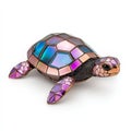 Intricate Multicolor Opal Turtle Design Royalty Free Stock Photo