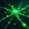 Intricate neon green web like structure, glowing nodes, overlay, neon green, complex