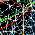 Intricate Network of Colorful Lines Royalty Free Stock Photo