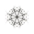 Intricate network diagram showcasing complex interconnected nodes and pathways Royalty Free Stock Photo