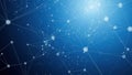 Intricate network of interconnected data nodes on gradient blue background Royalty Free Stock Photo