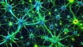 Intricate neural network a microscopic view of interconnected neurons illuminating complex brain pathways. Generative AI Royalty Free Stock Photo
