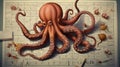 Intricate Octopus Illustration: Masterful Art on Paper