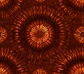 Intricate Orange and Brown Kaleidoscope Pattern Abstract Background Texture Royalty Free Stock Photo