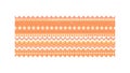 Intricate Orange Lace Border with Delicate Floral Pattern, vector design Generative AI Royalty Free Stock Photo