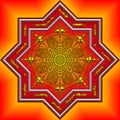 intricate orange mandala Royalty Free Stock Photo