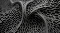 Intricate Organic Biomorphism: 3d Cotton Image With Basalt Fiber