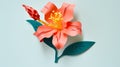 Intricate Origami Lily Paper Flower With Realistic Detail