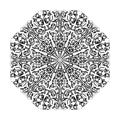 Intricate ornate floral mandala