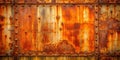 Intricate oxidized metal panel with rivets, showing layers of rust and corrosion, a textured background ideal for design projects Royalty Free Stock Photo