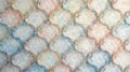 Intricate pastel-colored scalloped pattern seamless texture ideal for design projects and backgrounds. Generative AI Royalty Free Stock Photo