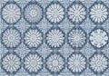 Intricate pattern featuring an array of geometric snowflake Royalty Free Stock Photo