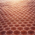 An intricate pattern of interconnected hexagonal shapes, resembling a honeycomb Royalty Free Stock Photo