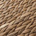 Intricate pattern of a woven wicker surface featuring interlaced strips of Royalty Free Stock Photo