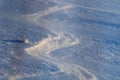 Intricate Patterns Created By Blowing And Drifting Snow In Winter