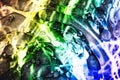Mesmerizing abstract patterns revealed under the microscope with vibrant colors dancing in fluid motion