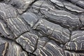 intricate patterns on a gneiss rock surface Royalty Free Stock Photo