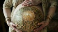 The intricate patterns of s on a pregnant belly a celebration of the miracle of life and its ability to sustain and