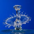 The intricate patterns and symmetry in the splash, emphasizing transparenc Royalty Free Stock Photo