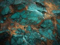 The Intricate Patterns of a Turquoise Surface