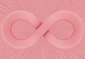 Intricate pink infinity symbol with radiating lines creating a mesmerizing pattern Royalty Free Stock Photo