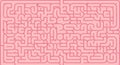 Intricate Pink Maze Pattern with Directional Arrows Royalty Free Stock Photo