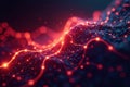 Intricate plexus of glowing lines forming a network , contemporary, digital